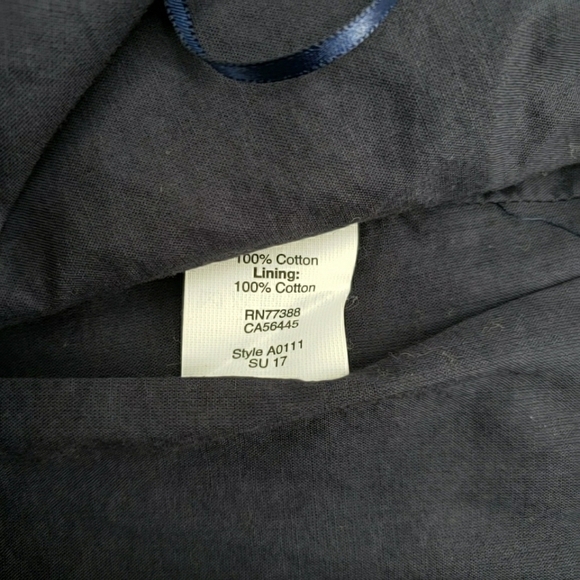 J. Crew Factory Navy Blue Pineapple Printed Cotton Skirt - Picture 9 of 9